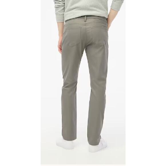 J. Crew Flex Slim-Fit Straight Leg Five-Pocket Tech Pants Metropolis 33 x 34 NWT - Picture 2 of 10